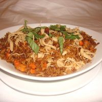 Riz sauté aux poulets